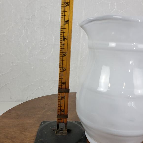 ARHAUS TABLE Water Pitcher 8" White Pottery Ceramic Vase Home Kitchen Portugal - Picture 10 of 16